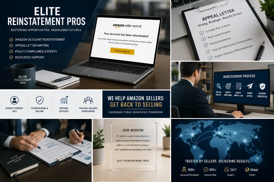 Elite Reinstatement Pros team working on Amazon reinstatement cases